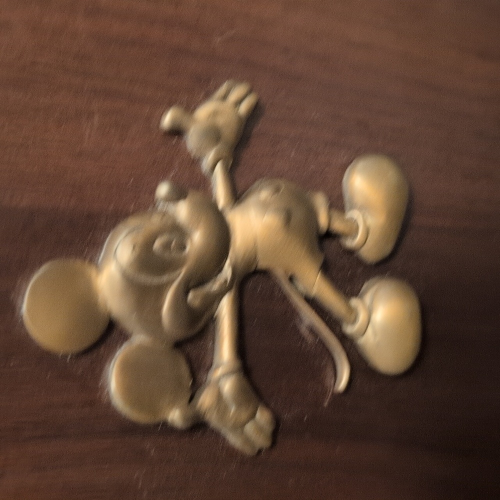 Disney Bronze Mickey Mouse Wooden Plaque - Picture 3 of 4